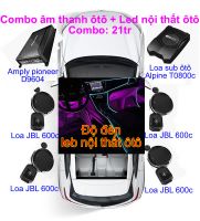 Combo âm thanh + đèn led nội thất ôtô