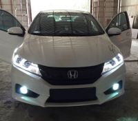 Độ đèn Bi led Domax + Bi gầm gtr honda city, độ đèn pha led honda city siêu sáng