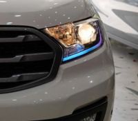 Combo Độ đèn Bi led + đèn mí + vòng angle eye everest, độ đèn ford everest siêu đẹp